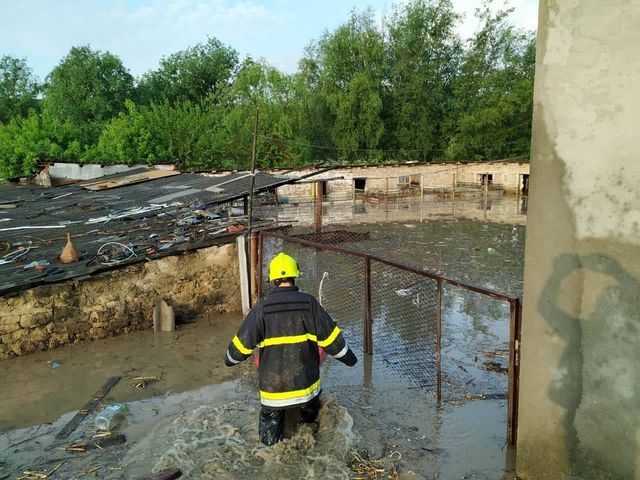 Drumuri impracticabile și gospodării inundate, în satul Dereneu