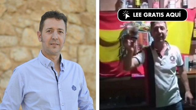 Piden la dimisión de un concejal del PP por brindar delante de una bandera franquista
