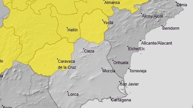 El Altiplano y el Noroeste, en aviso amarillo por lluvias y tormentas este viernes por la tarde