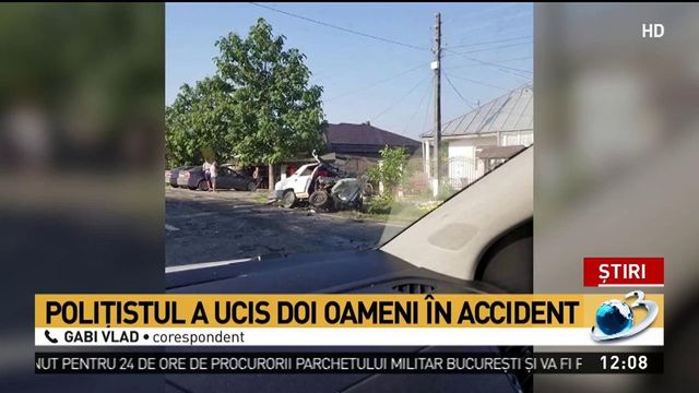 Un polițist din Galați a provocat un accident îngrozitor cu 2 morți