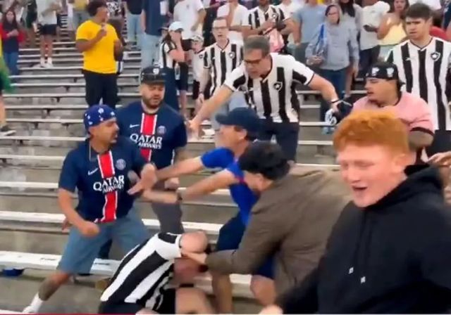 Una pelea en la grada empaña el histórico triunfo del Botafogo ante el PSG