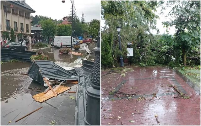 Stațiune devastată de o furtună violentă