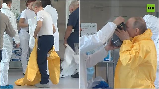 Cum a mers Vladimir Putin la un spital cu bolnavi de coronavirus