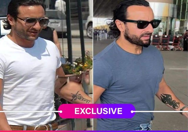 Saif Ali Khan covers tattoo of Kareena Kapoor’s name on forearm? Viral photos leave fans worried