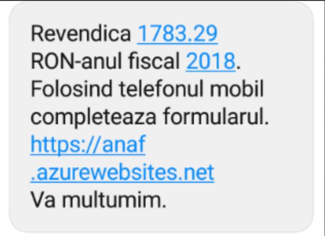 ANAF anunță posibile fraude prin sms