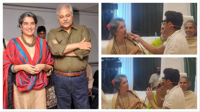 Satish Shah’s wife Madhu Shah gets emotional, attends late husband’s prayer meet in Mumbai