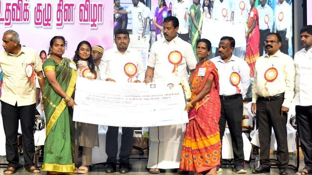 Loans disbursed to women self help groups in Dindigul