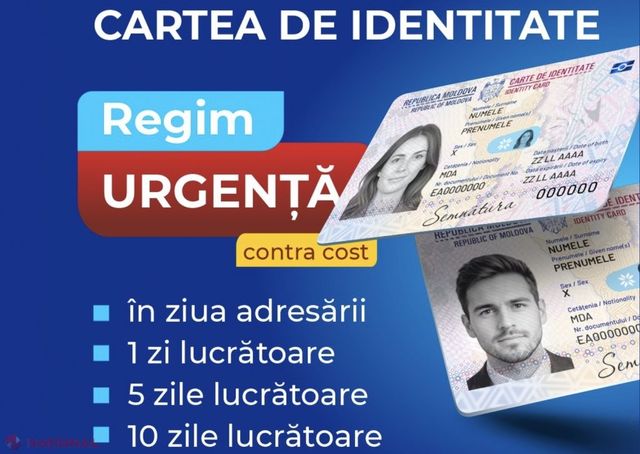 Cetățenii Republicii Moldova pot solicita cartea de identitate și în regim de urgență