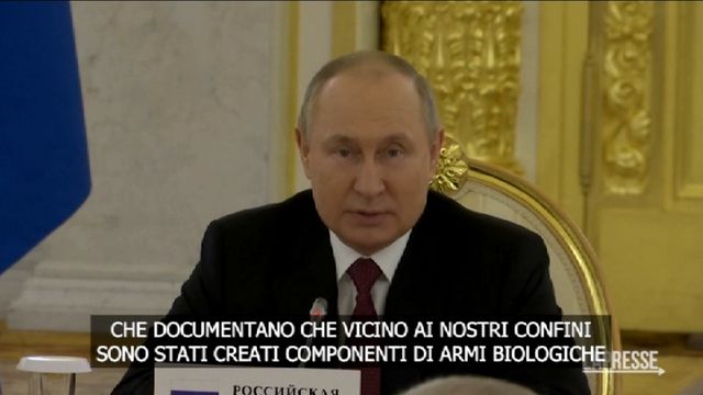 Ucraina: Putin, create armi biologiche vicino nostri confini, abbiamo prove