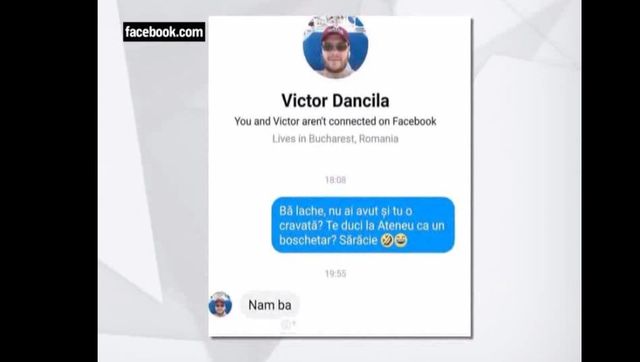 Gafe după gafe. Fiul Vioricăi Dăncilă, mesaj agramat pe Facebook pentru un internaut