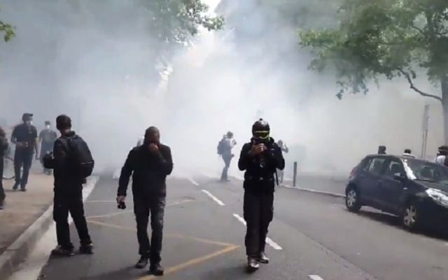 Manifestație a ″vestelor galbene″ la Toulouse, dispersată rapid de forțele de ordine