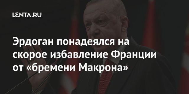 Эрдоган пожелал Франции «как можно скорее избавиться» от Макрона