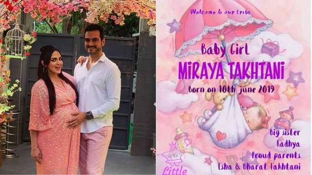 Esha Deol, Bharat Takhtani welcome second daughter after Radhya, name her Miraya