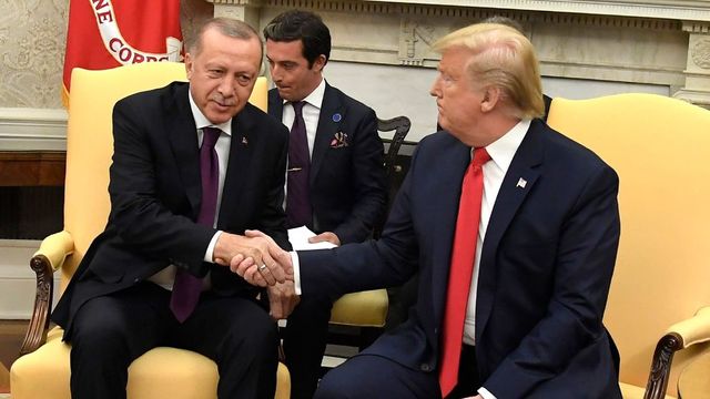 Az amerikai elnök a Fehér Házban fogadta a török államfőt