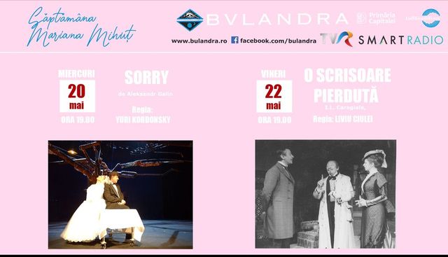 Cum marchează Teatrul „Bulandra” săptămâna Mariana Mihuț cu evenimente online