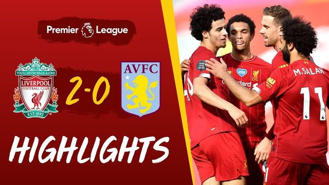 Champions Liverpool maintain 100% home record with 2-0 win over Aston Villa
