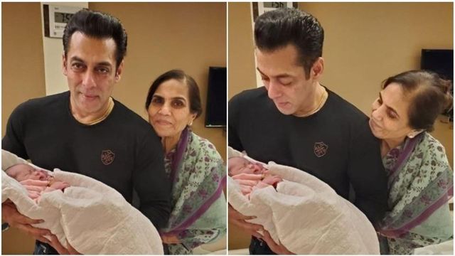 Salman Khan's pictures holding baby Ayat in his arms, with mom Salma by his side, will melt your heart