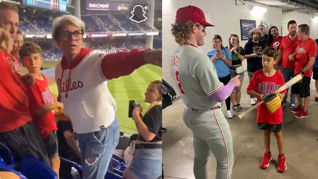 Phillies fan breaks silence after being slammed for giving home run ball to viral woman