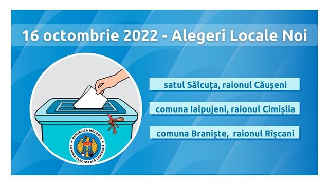 Începe perioada electorală pentru alegerile locale noi din 16 octombrie 2022