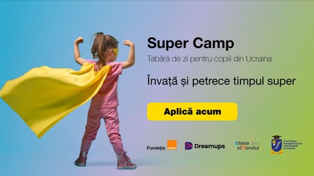 Copiii refugiați din Ucraina vor avea parte de o vară de vis la Super Camp, proiect lansat de Fundația Orange Moldova