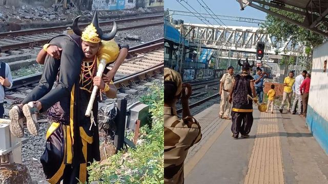 Yamraj to save lives? Western Railway finds a quirky way to discipline people walking on tracks in Mumbai