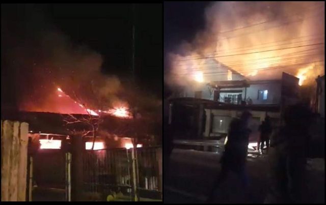 Incendiu la o fabrică de mobilă din Târgoviște