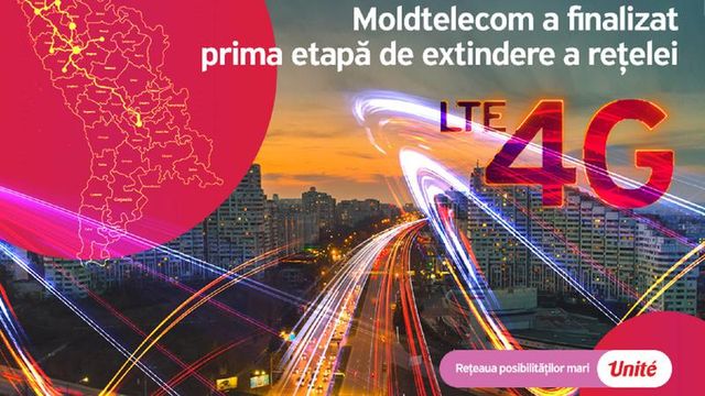 Moldtelecom a finalizat prima etapă de extindere a rețelei LTE 4G