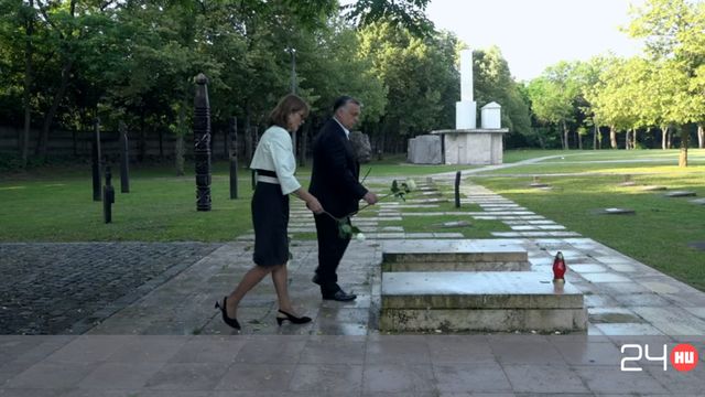 Virágot vitt Nagy Imre sírjára Orbán Viktor