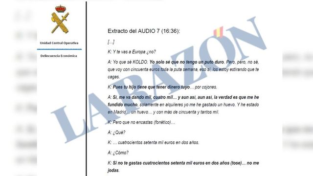 Ábalos: «No tengo un puto duro»; Koldo: «Te has gastado 470.000 euros en dos años ¡No me jodas!»