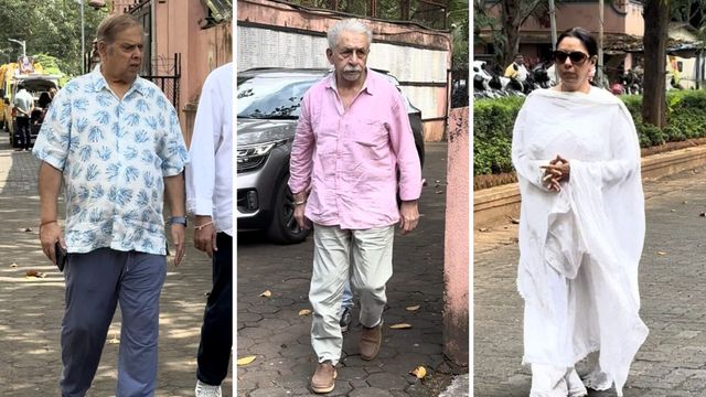 Satish Shah funeral: Jackie Shroff, Naseeruddin Shah, David Dhawan pay their final respects; Rupali Ganguly breaks down