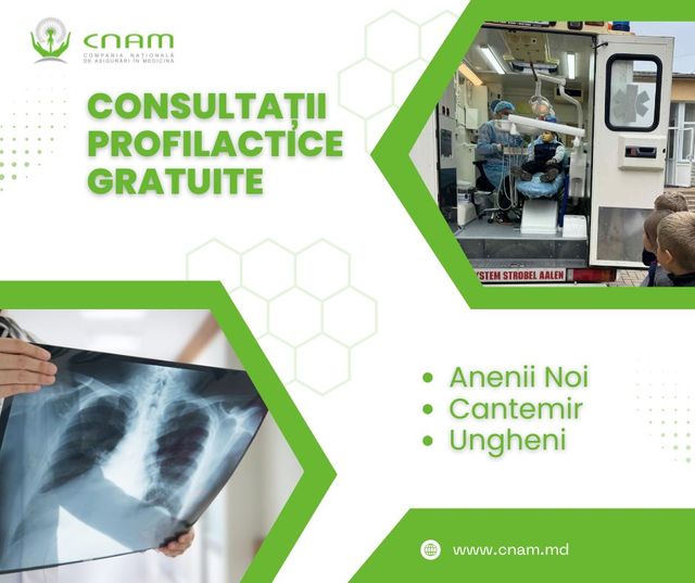 Servicii medicale gratuite în raioanele Anenii Noi, Cantemir și Ungheni