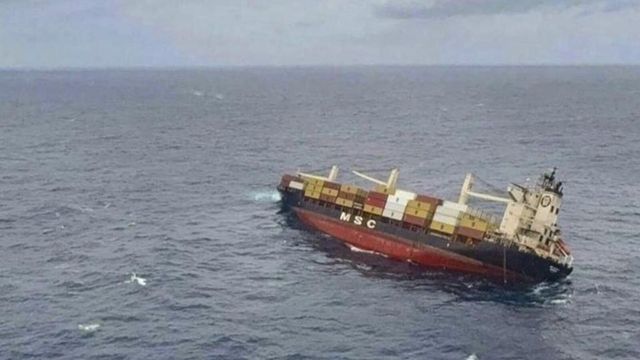 Coast Guard rescues crew as Liberian cargo ship lists sharply off Kochi