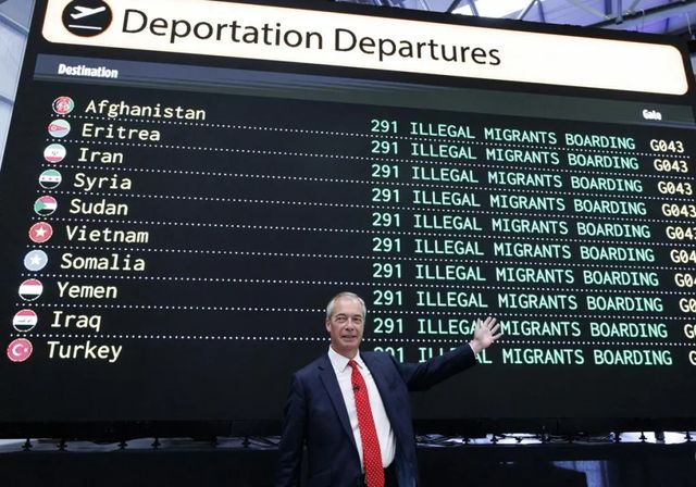 Farage quiere deportar a 600.000 inmigrantes ilegales del Reino Unido: los talibanes están «listos» para recibirlos