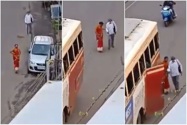 Kerala Woman Runs After Bus To Help Visually Impaired Man Board It