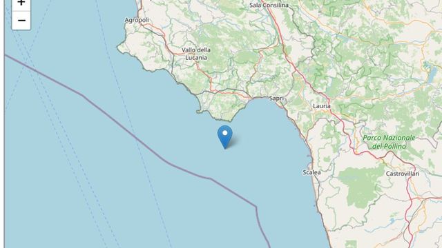 Terremoto di magnitudo 3 davanti coste Campania e Basilicata