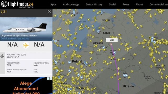 Un avion privat decolat de la Chișinău a aterizat la Tallinn