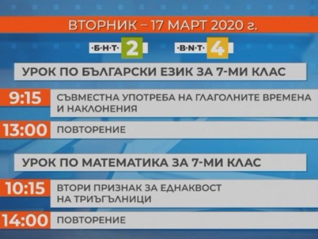 Излъчват първите видеоуроци по БНТ2