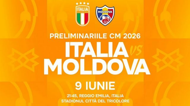 Echipa națională de fotbal a Republicii Moldova va juca astăzi cu Italia