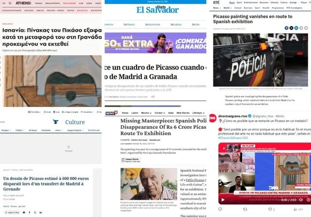 La desaparición del Picasso que iba a ser expuesto en Granada da la vuelta al mundo