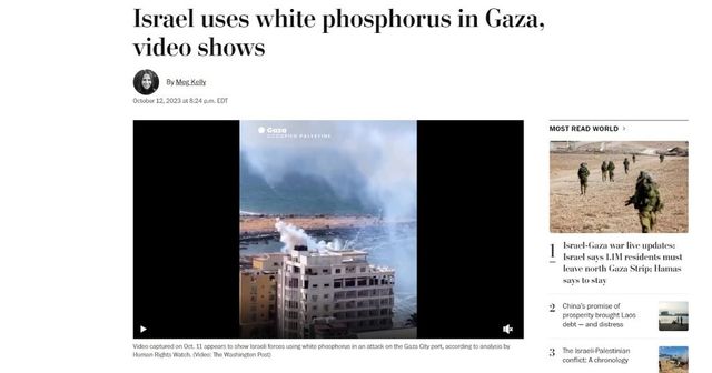 Wp, 'Israele ha usato il fosforo bianco su Gaza'