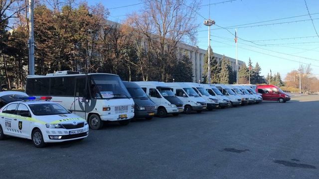 Zeci de transportatori au ieșit la protest în Capitală