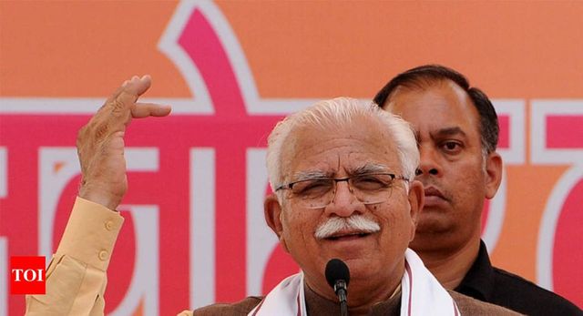 Haryana CM Manohar Lal Khattar takes dig at Congress over Sonia's return as party president