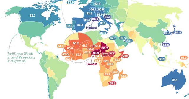 España se sitúa entre los países con mayor esperanza de vida del mundo
