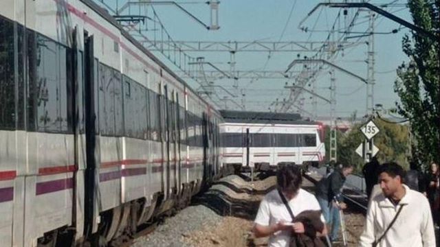 Descarrila un tren de Cercanías en San Fernando de Henares y deja dos heridos leves