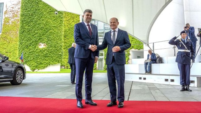 Cancelarul german Olaf Scholz se întâlnește cu premierul Marcel Ciolacu la Palatul Victoria