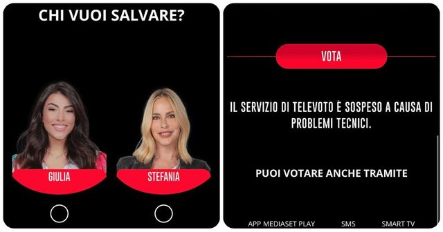 Sospeso il televoto al Gf Vip, impossibile votare per Stefania Orlando e Giulia Salemi