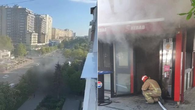 Incendiu la un fast food din capitală: 30 de persoane, evacuate