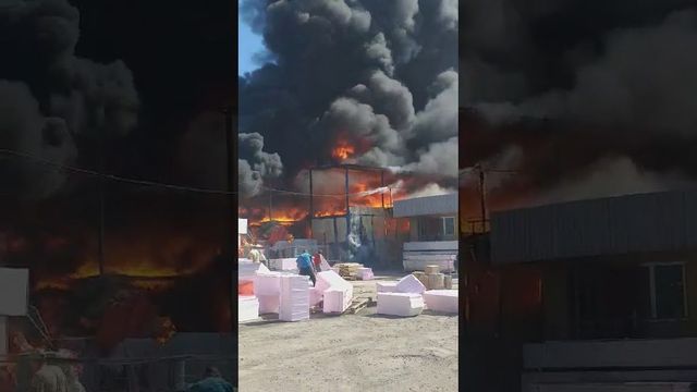 На территории мехкомбината в Бельцах вспыхнул пожар