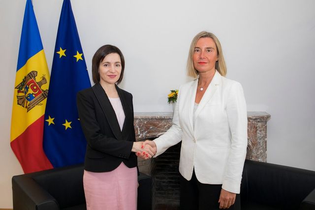 Maia Sandu, la Bruxelles, a discutat cu Federica Mogherini și i-a mulțumit pentru susținerea actulului Guvern