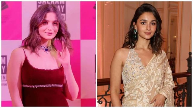 Alia Bhatt Looks Graceful in Lace Saree as She Hosts Charity Gala in London - Video Surface